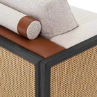 wooden frame rattan woven backrest and armrest  Luxury Hotel Bedroom Furniture