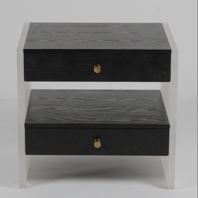 comprar Mesitas de noche sólidas del hotel de la nuez con el aparador elegante del lucite Fabricación en línea