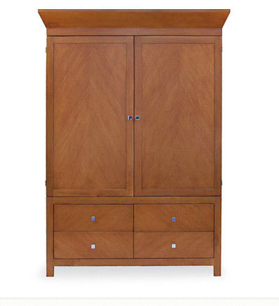Side Mounted Stand Alone Closet , King / Queen Dark Brown Wardrobe For 5 Star Hotel