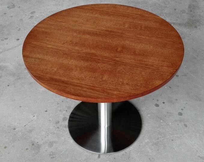 Durable Wooden Dining Room Tables Polished Metal For Restaurant