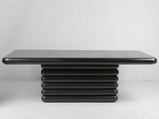Un buen precio. Mesa de centro de madera sólida negra fresca de la sala de estar de Alist rectangular en línea