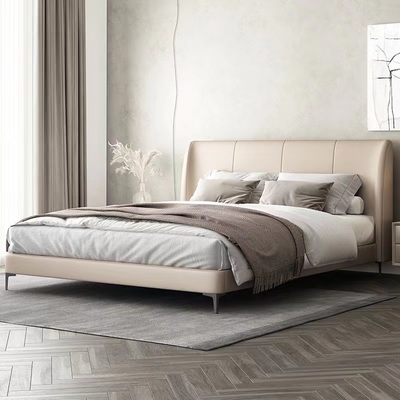 Un buen precio. Muebles del dormitorio del hotel de lujo de la cama individual con la cama de cuero de madera sólida en línea