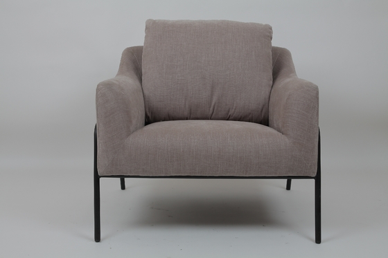 Un buen precio. Marco metálico moderno de Sofa Upholstered Grey With Black de la sala de estar de la moda en línea
