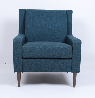 Un buen precio. Butaca Sofa Wood Frame Modern Comfortable de la tela azul de la sala de estar sola en línea