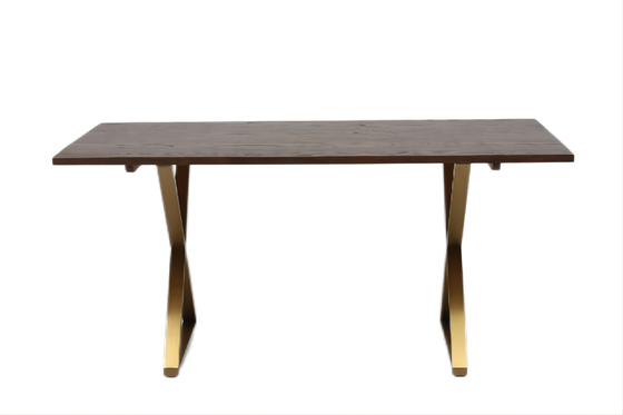 Un buen precio. Gris de madera de la mesa de comedor del MDF del top del hierro de Modern Family en línea