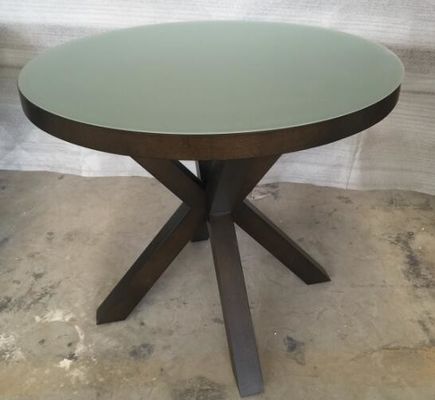 Un buen precio. 6M M moderaron el hotel redondo superior de cristal de la mesa de comedor que los muebles interiores ISO enumeraron en línea