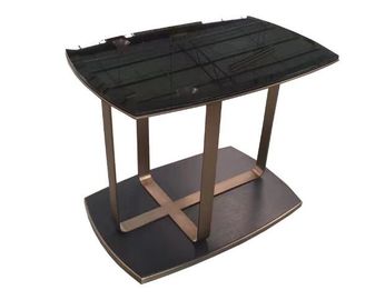 Un buen precio. Mesa lateral superior de cristal moderada 10m m del marco metálico densamente para el estilo moderno del hotel en línea