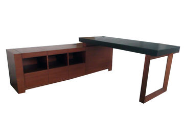 Un buen precio. Escritorio de oficina en forma de L con los cajones de la diapositiva/Cherry Wood Desk montado en línea