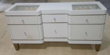Un buen precio. Gabinete de almacenamiento blanco del cuarto de baño del roble del color con los cajones, top de piedra del cuarzo en línea
