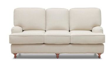 Un buen precio. La sala de estar americana del estilo acuesta la tela de lino 3 Seater Sofa Solid Wood Legs en línea