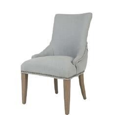 Un buen precio. Alta pierna de madera sólida oscura trasera de Grey Upholstered Dining Chairs With, estilo americano en línea