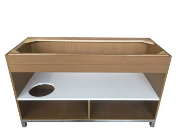 Un buen precio. Unidades sólidas con base metálica para los cuartos de baño, vanidades de encargo de la vanidad del roble del cuarto de baño en línea