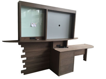 Un buen precio. Completamente soporte de los muebles TV de Assambled, escritorio sólido del roble del top de la piedra en línea