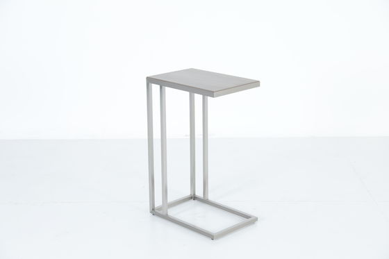 Un buen precio. Muebles de hotel Habitación de huéspedes Espacio público Base de metal en forma de C Mesa final en línea