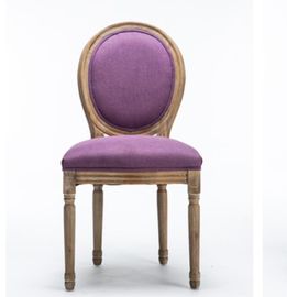 Un buen precio. El comedor francés del roble del estilo preside la tela de lino de la púrpura antigua del diseño en línea