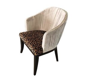 Un buen precio. Silla de cena de madera del hotel del diseño moderno de la tela por encargo del terciopelo con los neilheads de plata en línea