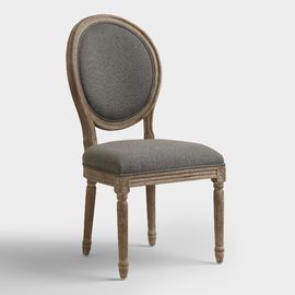 Un buen precio. Marco francés de madera de roble del estilo con la silla apilable de Louis xv de la boda antigua trasera oval en línea