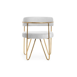 Un buen precio. Butaca casera del terciopelo de Fauteil del sillón de la tela de la silla de la sala de estar de los muebles de la silla del marco metálico en línea