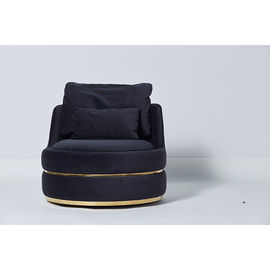 Un buen precio. Terciopelo moderno de Sofa Couches Upholstery Rotatable Blue de la sala de estar con con base metálica en línea