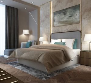 Un buen precio. Marco metálico del diseño moderno de los muebles del dormitorio del estilo del hotel de lujo de Dubai en línea