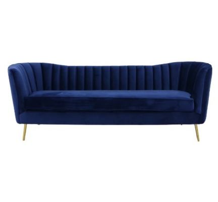 Un buen precio. Sofás italianos de la tela de la sala de estar del terciopelo del estilo con las piernas de acero inoxidables en línea