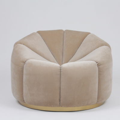 Un buen precio. Ocio Sofa With Metal Base de la calabaza del terciopelo de los muebles de la sala de estar solo en línea