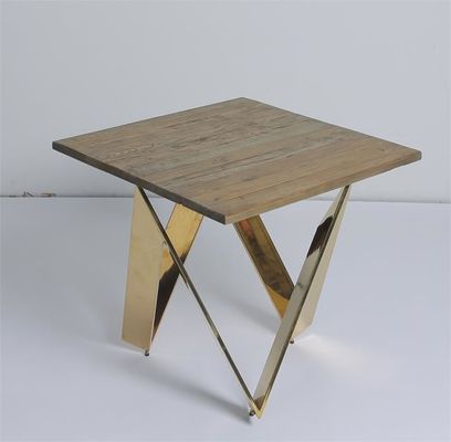 Un buen precio. la mesa de centro X de la sala de estar de los 60x60x60cm formó con la pierna de cobre amarillo en línea