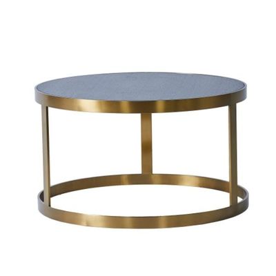 Un buen precio. Mesa de centro de acero inoxidable superior de madera los 90x52cm del marco metálico de la ronda moderna en línea
