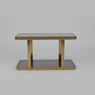 Un buen precio. Estilo nórdico de acero inoxidable superior de cristal moderado de la tabla del cuadrado lateral del oro en línea