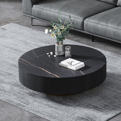 Un buen precio. Mesa de centro redonda superior de mármol multifuncional moderna RCT-1248 con el cajón del almacenamiento en línea