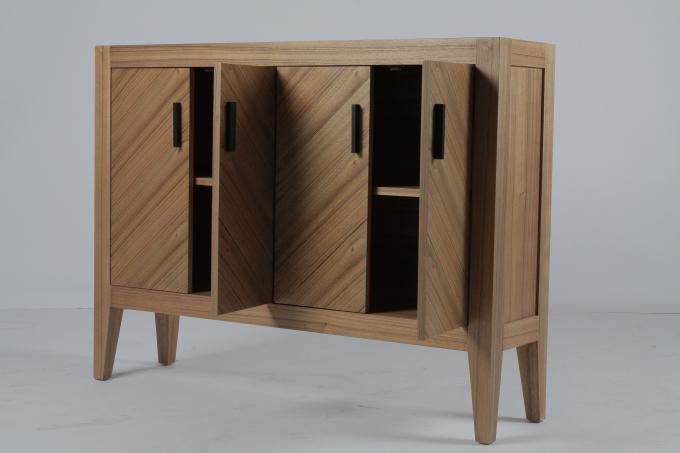 Madera sólida del estilo del comedor de los armarios de cocina modernos de los muebles 3