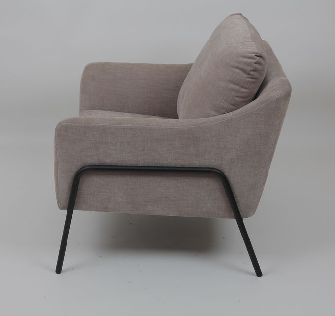 Marco metálico moderno de Sofa Upholstered Grey With Black de la sala de estar de la moda 1