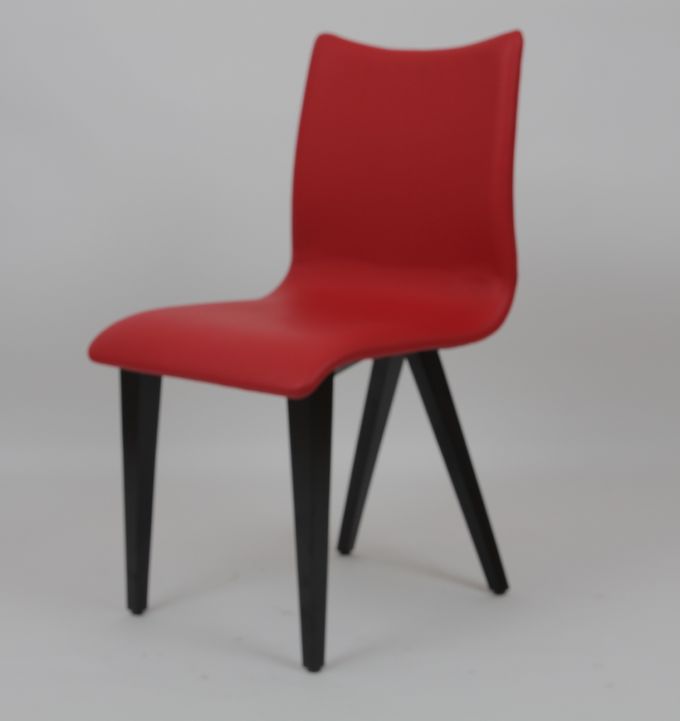 Metal de cena de cuero de la silla del restaurante nórdico de la tapicería de Lxury rojo 0