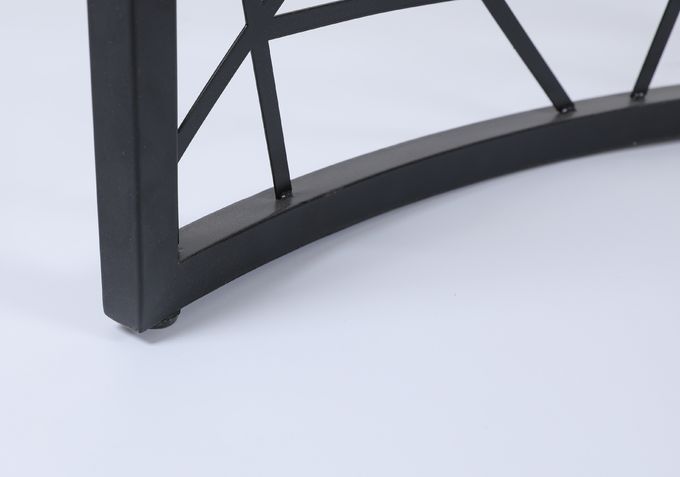 Tabla de consola delantera curvada aduana con la base superior y decorativa de madera del hierro 0