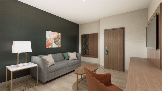 Muebles expresos del hotel de la hospitalidad de los conjuntos de dormitorio del cabecero del mesón 1