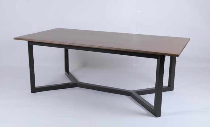Escritorio de madera de encargo del dormitorio moderno con la consola del metal 1