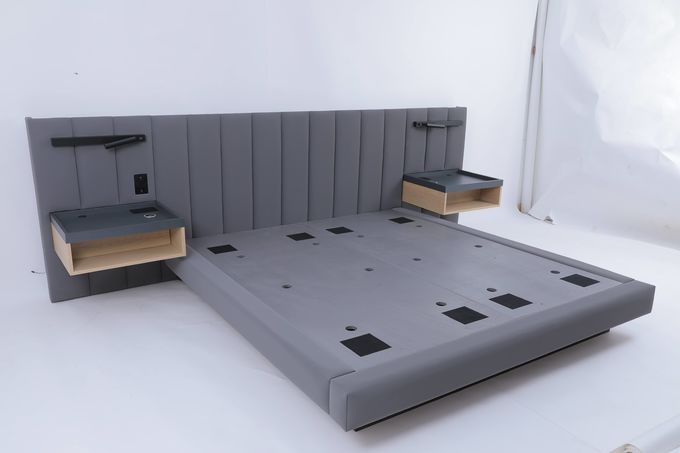 Los muebles del dormitorio del hotel fijan a rey Bed con el soporte montado cabecero de la noche 1