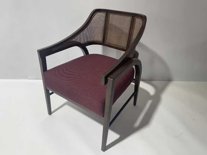 Cane Chair With Upholstery Fabric de lujo moderno para el hotel comercial 1