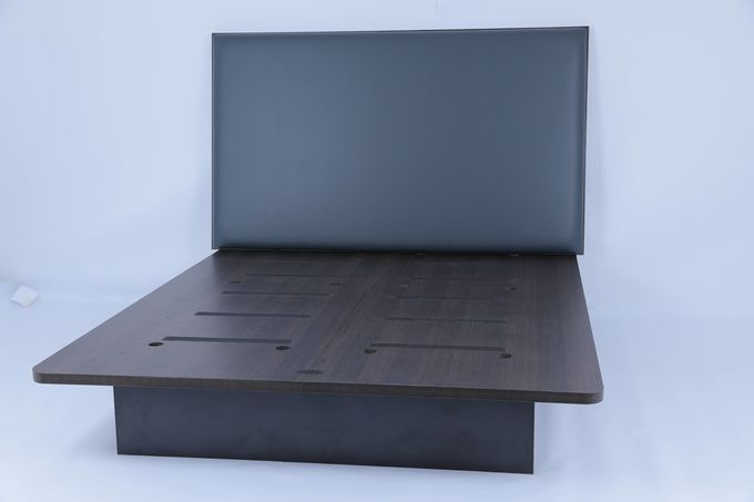 Cama moderna con casco de vinilo Hoteles casa muebles de dormitorio conjuntos 1