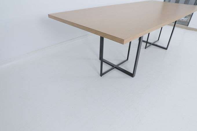 Escritorio de madera de encargo del dormitorio moderno con la consola del metal 0