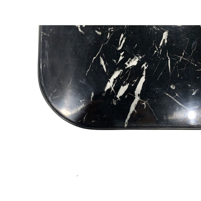 mesa de centro negra superior de mármol negra moderna del marco del hierro del nuevo diseño de lujo para los muebles caseros 1
