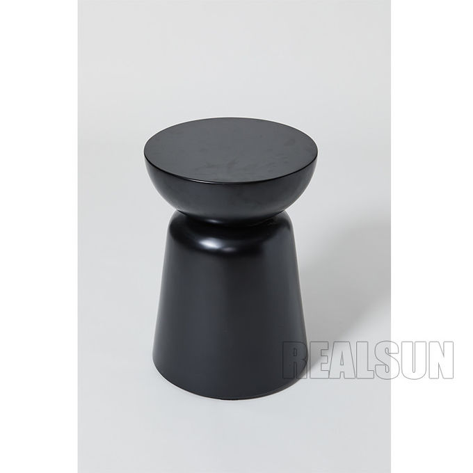 Mesa de centro moderna de la piedra del mármol de la forma, tabla lateral de piedra en el color negro para la sala de la sala de estar o de reunión del hotel 0