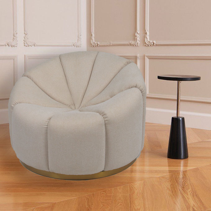Ocio Sofa With Metal Base de la calabaza del terciopelo de los muebles de la sala de estar solo 5