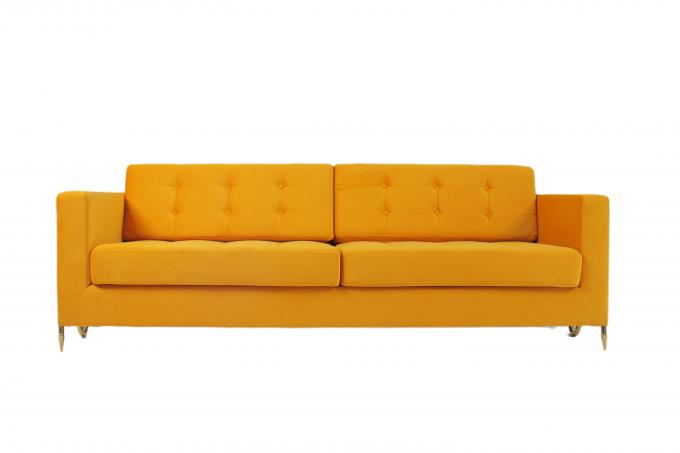Tela moderna Sofa Couch del terciopelo de la sala de estar 2240x960x820m m 1