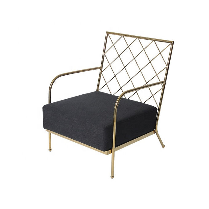 Sillón europeo del marco del oro de los muebles del diseño moderno del estilo 3