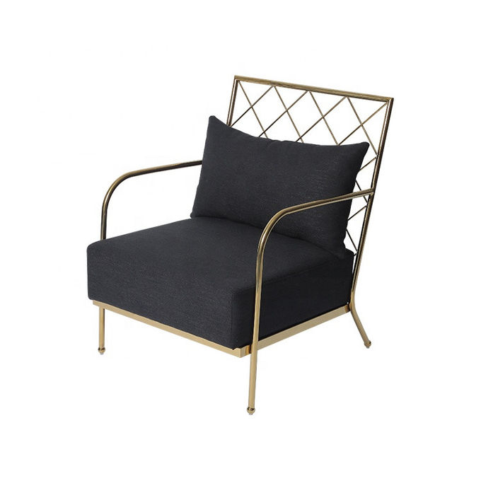 Sillón europeo del marco del oro de los muebles del diseño moderno del estilo 2