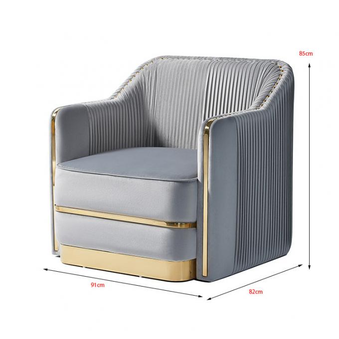 Sola base contemporánea de Sofa With Gold Stainless Steel de la sala de estar 3