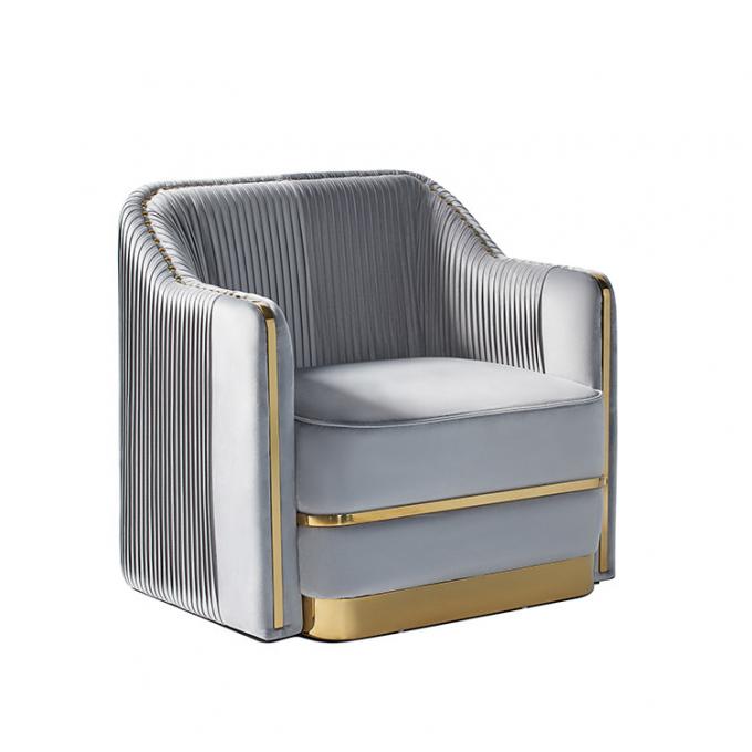Sola base contemporánea de Sofa With Gold Stainless Steel de la sala de estar 0