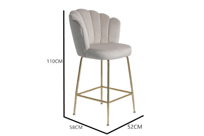 Sillas modernas del comedor del terciopelo del estilo nórdico los 52x58x110cm 1