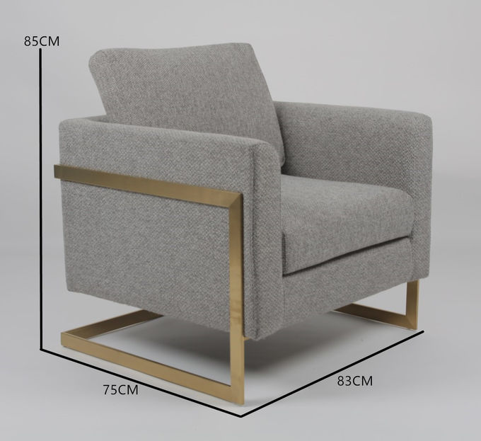 Sofá americano de la sala de estar de Gray Fabric los 83*75*85CM del estilo 5